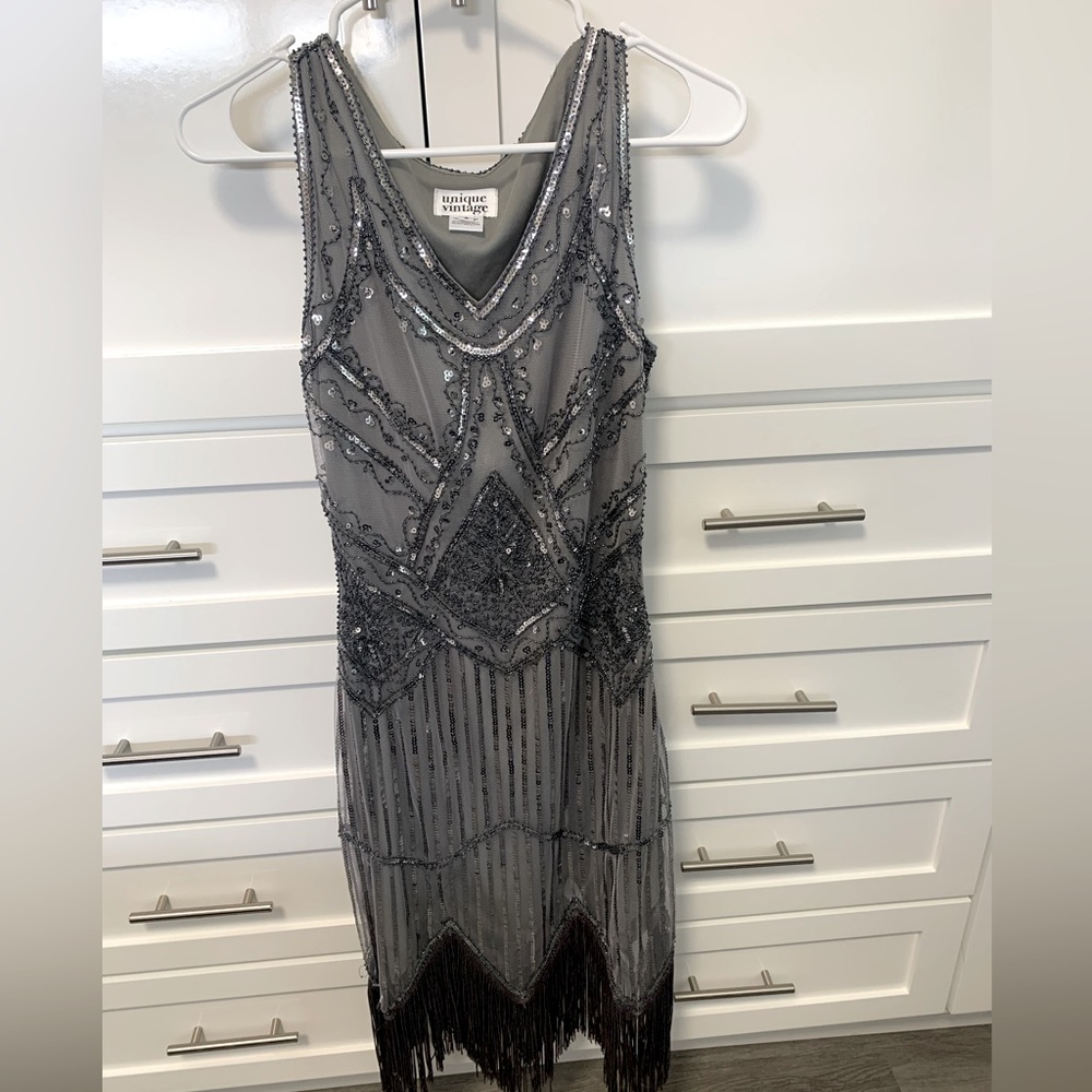 Unique Vintage Beaded Dress S